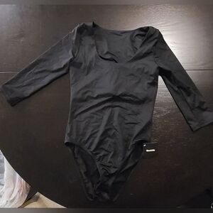 NWT Blackmilk Matte 3/4 Bodysuit, Black, Small